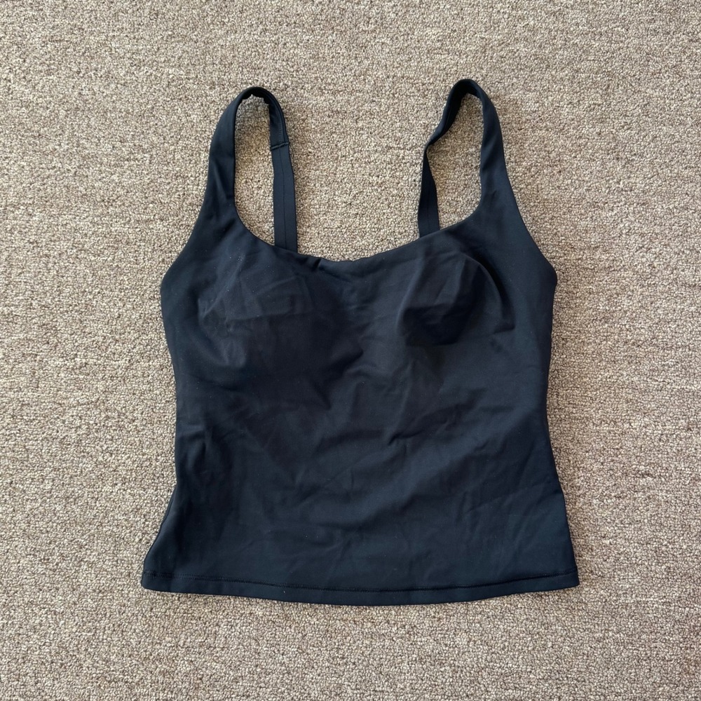 Nike x SKIMS Matte Square Neck Tank Obsidian Black TP-TNK-2728 Womens Size M